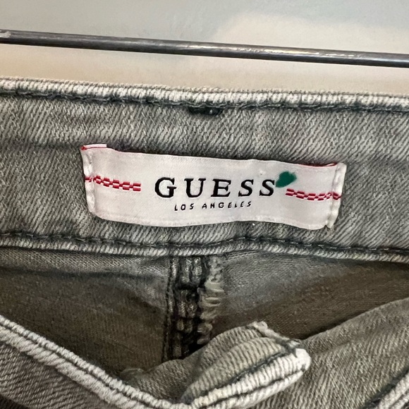 Guess High Rise Skinny Cargo Jeans Safari Green Size Womens Size 28 Pockets - Picture 5 of 7